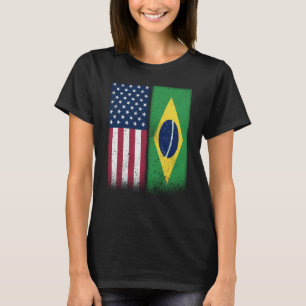 T-shirt Brésil Brésil Brésil Amérique drapeaux Fiers USA B