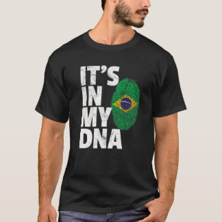 T-shirt Brésil Brésil Drapeau C'est dans mon ADN Gif de No