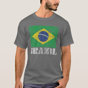 T-shirt Brésil Brésil Drapeau Vintage Pays Souvenir Gif