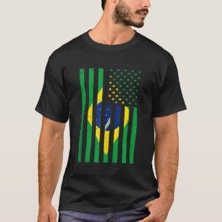 T-shirt Brésil Chemise Brasil Football USA Amérique Drapea