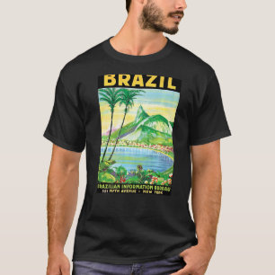 T-shirt Brésil Dessin Tourisme Peint Aventure Souvenir Vac