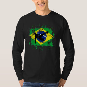 T-shirt Brésil Drapeau 2022 Conception du ventilateur de f
