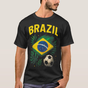 T-shirt Brésil Drapeau Brésilien Brasil Football Footbyll