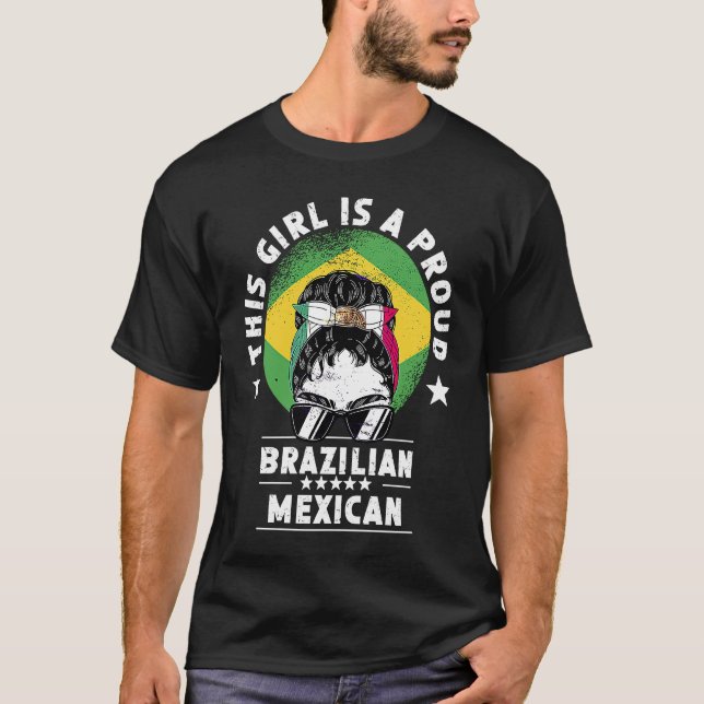 T-shirt Brésil Drapeau Mexique Grandis Femmes Femme Citoye (Devant)
