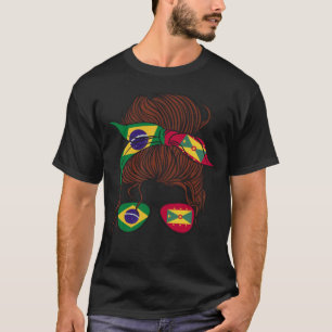 T-shirt Brésil et Grenade Mélange moitié brésilienne moiti