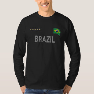 T-shirt Brésil Fan Football Fan Chemise Coeur