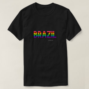 T-shirt Brésil Pride T drapeau arc-en-ciel