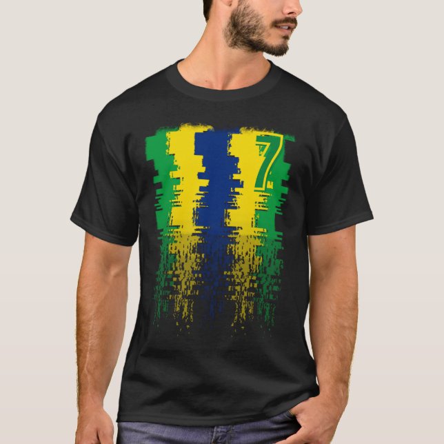 T-shirt Brésil Soccer Jerseys, équipe brazin 2022 numéro 7 (Devant)