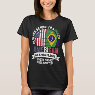 T-shirt Brésilien Américain Nous connaissons Place Brésil 