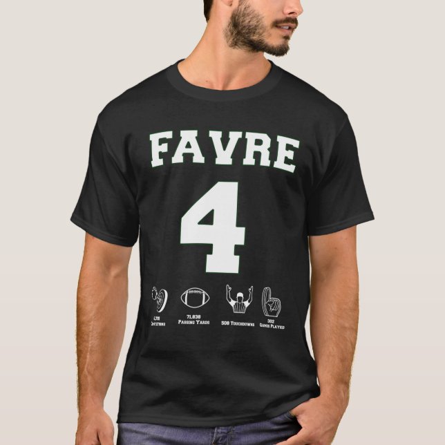 T-shirt Brett Favre - Career Stats   (Devant)