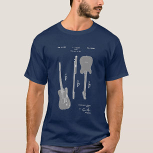 T-shirt Brevet de guitare électrique très Cool