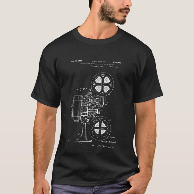 T-shirt Brevet de projecteur vidéo (Devant)