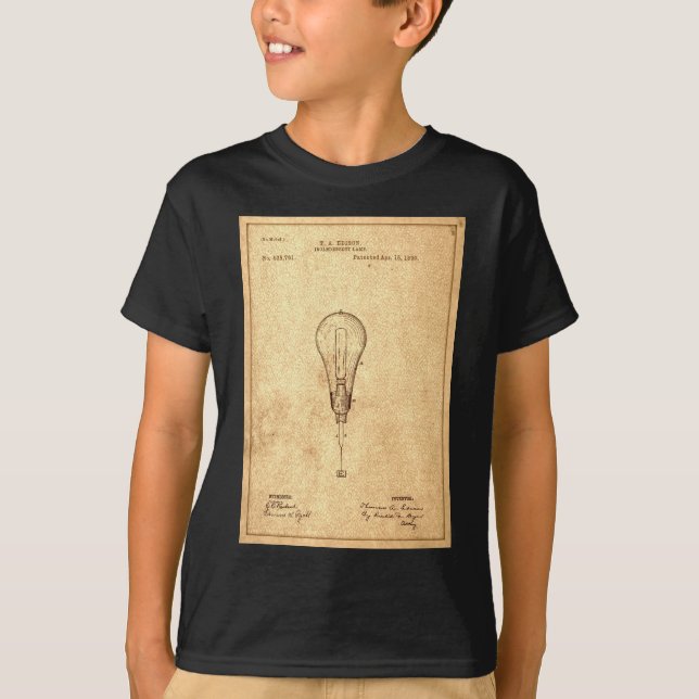 T-shirt Brevet Edison Bulbe (Devant)