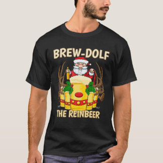 T-shirt Brew-Dolf La bière Reinbeer Reinder Noël Dri