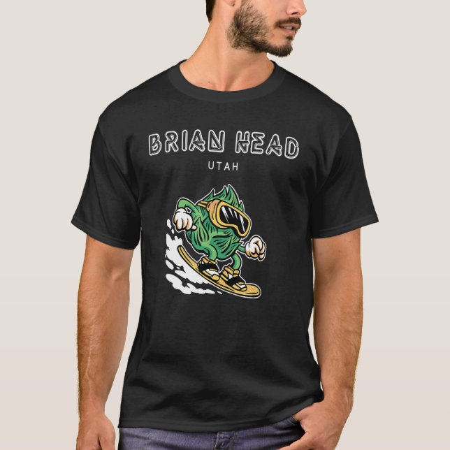 T-shirt Brian Head Utah Snowboard (Devant)