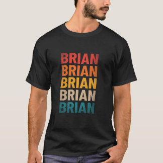 T-shirt Brian Prénom Chemise Vintage Brian Nom