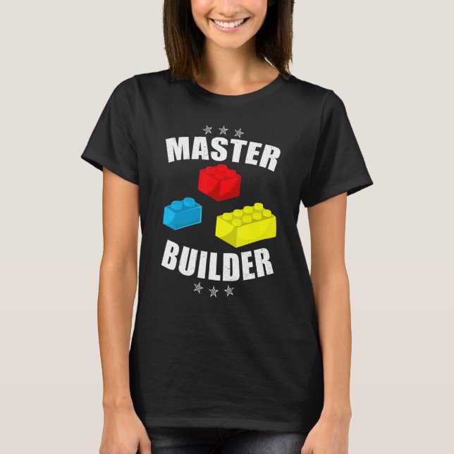 T-shirt Brick Builder  Blocks Building Master Builder Toys (Devant)