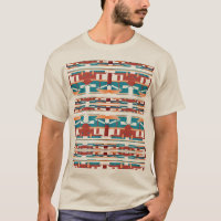 Brick Red Coral Turquoise Sud-Ouest Look Design