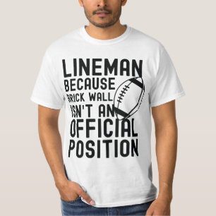 T-shirt Brick Wall n'est pas un poste officiel Mens Footba
