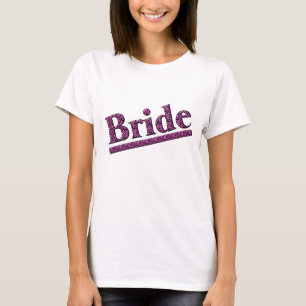 T-shirt Bride Pink Zebra Imprimer Mariage