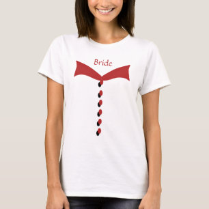 T-shirt Bride Red Mariage Tee