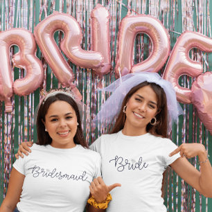 T-shirt Bridesmaid Script moderne Diamant Bachelorette