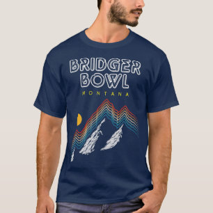 T-shirt Bridger Bowl    Montana Station de ski 1980 Retro