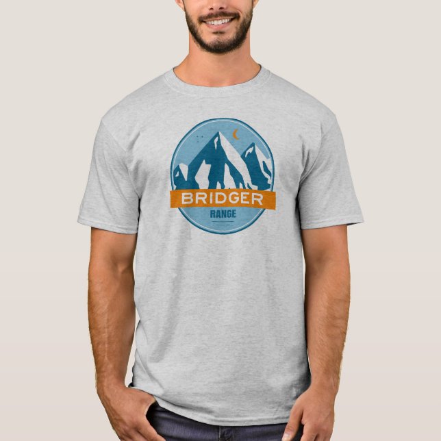T-shirt Bridger Range Montana Stars Moon (Devant)