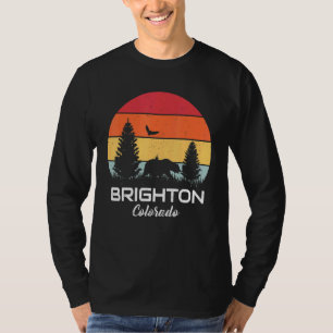 T-shirt Brighton Colorado Mountain Forest Retro Sunset