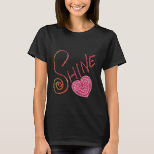 T-shirt Brille Élégante calligraphie texturée d'art