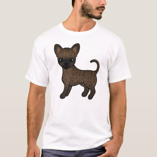T-shirt Brindle Smooth Coat Chihuahua mignon caricaturé Ch