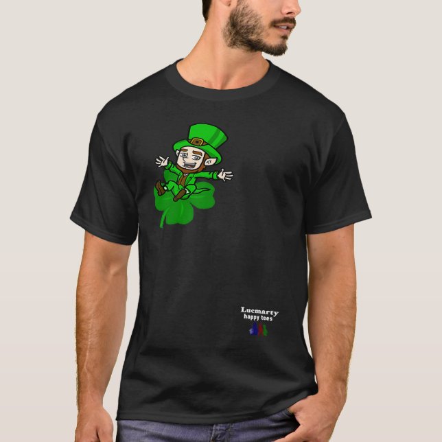 T-shirt Bring Luck on St Patrick Day Leprechaun (Devant)