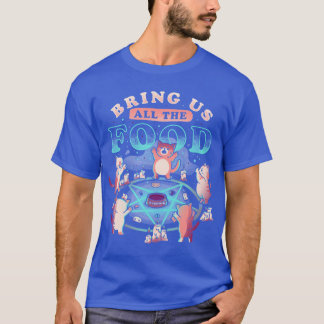 T-shirt Bring Us Allhe Food Cute Evil Hungry Cat Gift vint