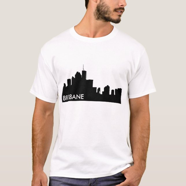 T-shirt Brisbane Skyline (Devant)