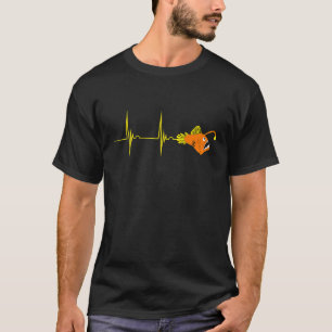 T-shirt Brise cardiaque du poisson-pêcheur Ekg Pulse Deep 