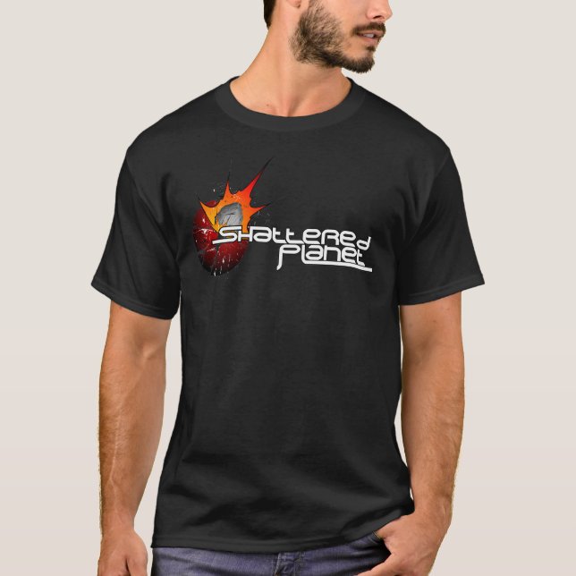 T-shirt brisé d'obscurité de planète (Devant)