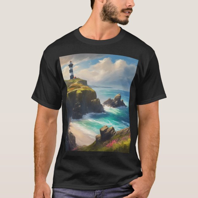 T-shirt brise marine avec phare (Devant)