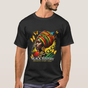 T-shirt Briser chaque chaîne Noir Histoire Mois Femmes Bla