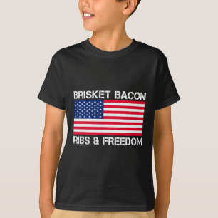 T-shirt Brisket Bycon Ribs Et Freedom Grill Bbq Viande Fum