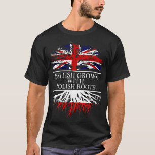 T-shirt Britanniques cultivés avec le drapeau de poland 