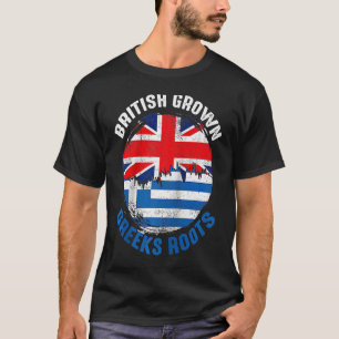 T-shirt British Gros Greeks Racines drapeaux Vintages pour