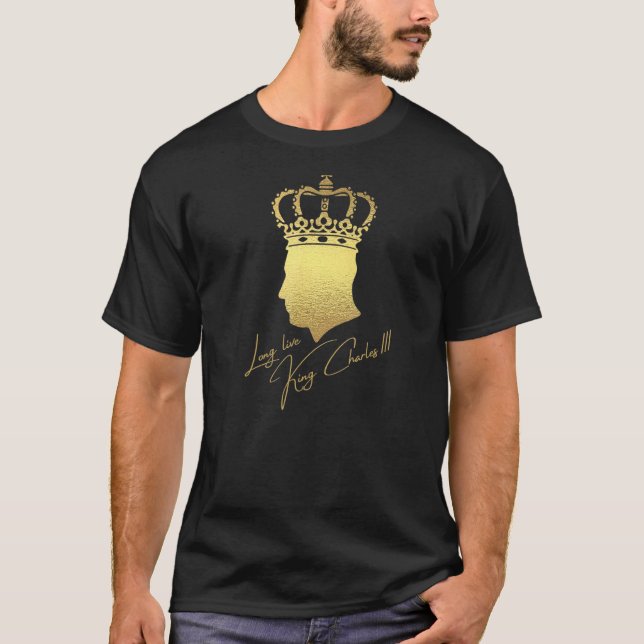 T-shirt British King Long Live The King God Save The King  (Devant)