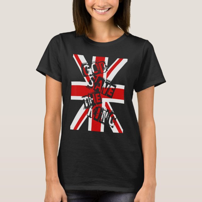 T-shirt British King Long Live The King God Save The King  (Devant)