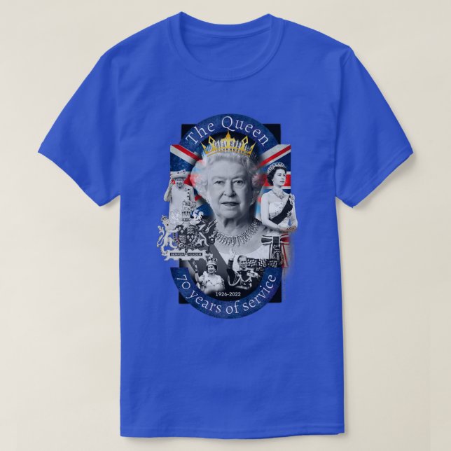 T-shirt British Queens Platinum Jubilee (Design devant)