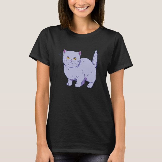 T-shirt British Short Hair Cat Cute British Short Hair Cat (Devant)