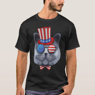 T-shirt British Shorthair 4 juillet American U Uncle S