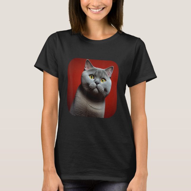 T-shirt British Shorthair Cat 4 (Devant)