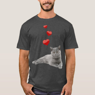 T-shirt British Shorthair Cat Heart Cute British