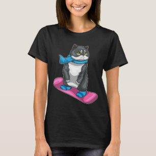 T-shirt British Shorthair Snowboard Sports d'hiver