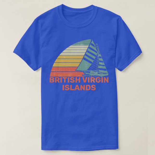 T-shirt British Virgin Islands Conception Vintage de la vo (Design devant)